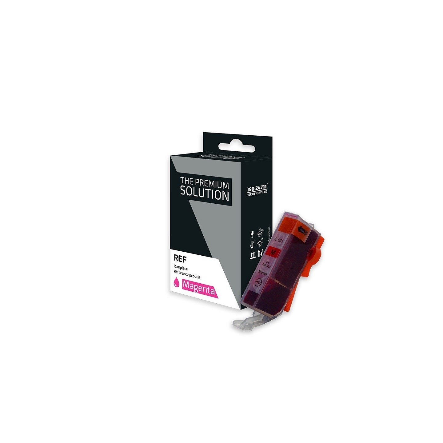 Canon C521M Cartouche compatible avec CLI-521M, 2935B001 - Magenta