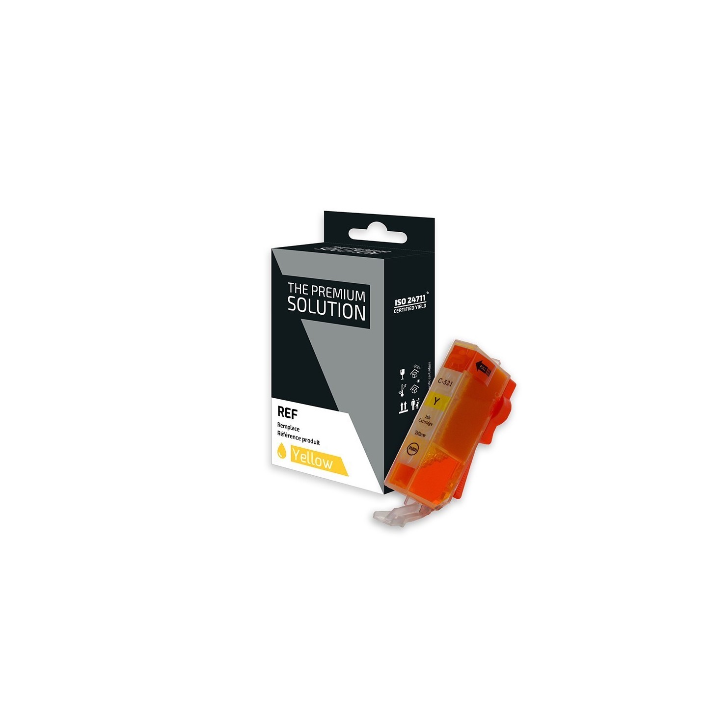 Canon C521Y Cartouche compatible avec CLI-521Y, 2936B001 - Jaune