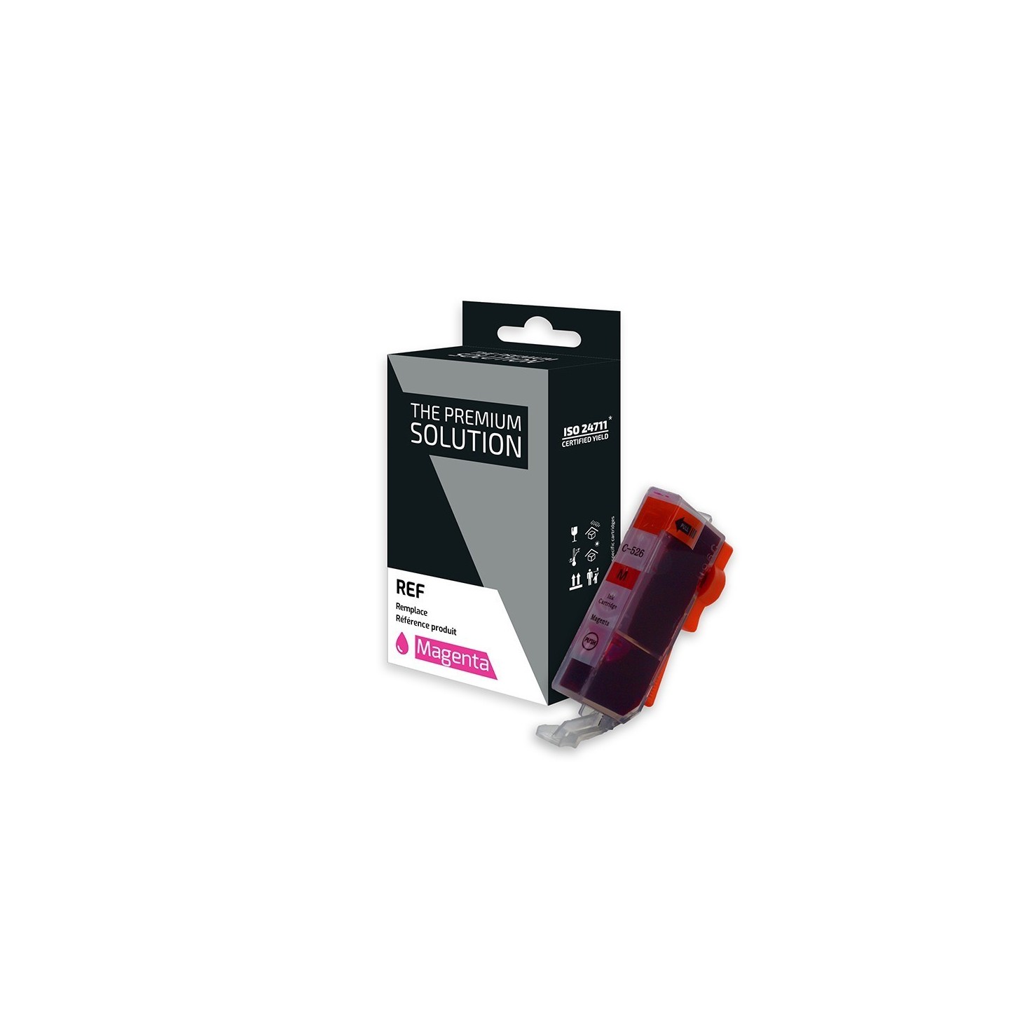 Canon C526M Cartouche compatible avec CLI-526M, 4542B001 - Magenta