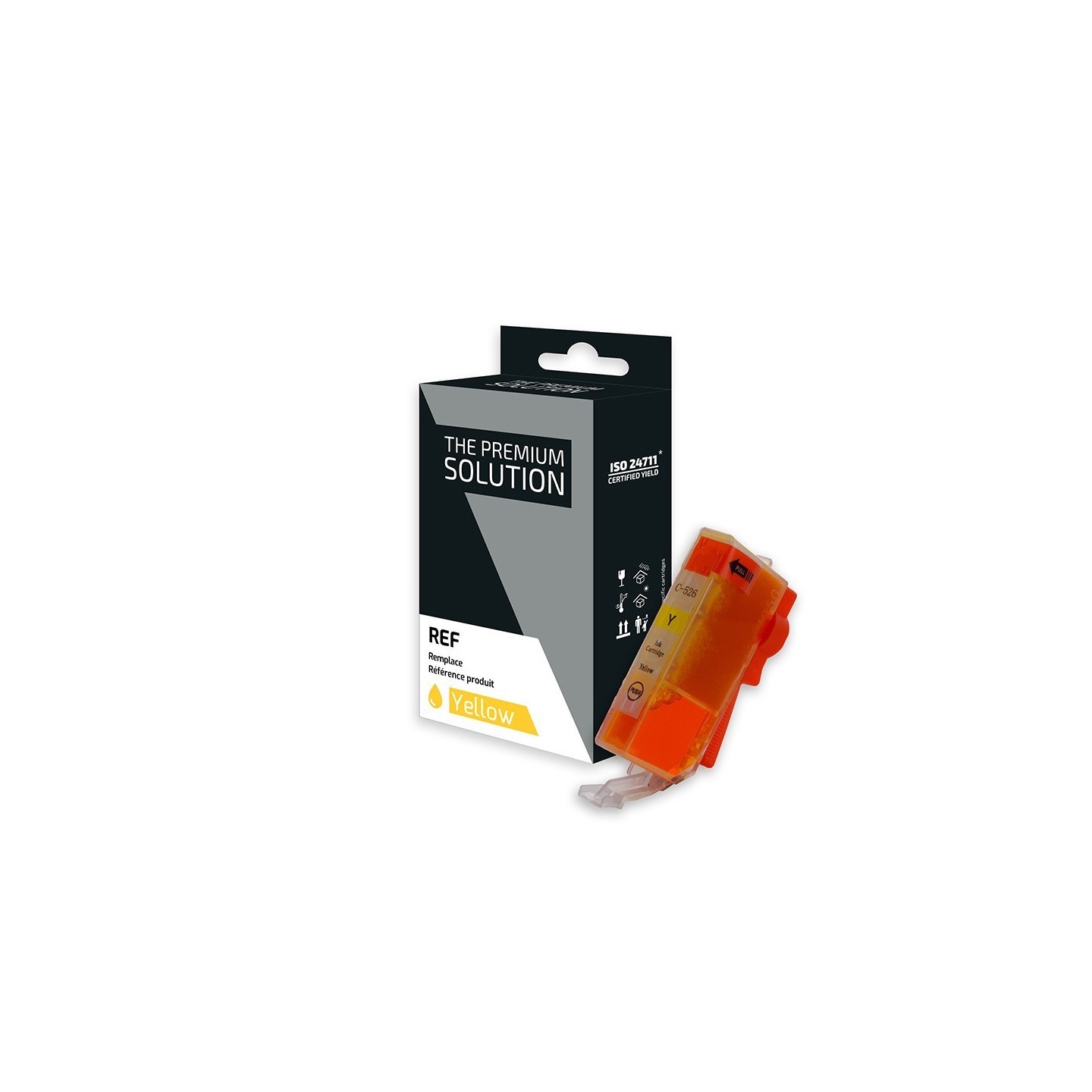 Canon C526Y Cartouche compatible avec CLI-526Y, 4543B001 - Jaune