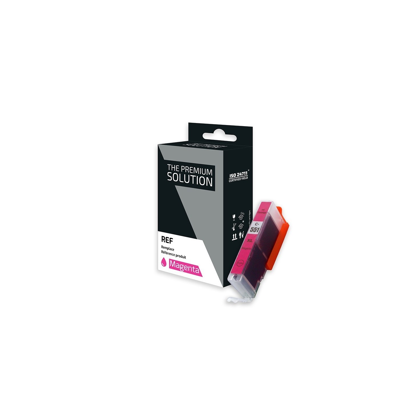 Canon C551XLM Cartouche compatible avec CLI551MXL, 6445B001 - Magenta