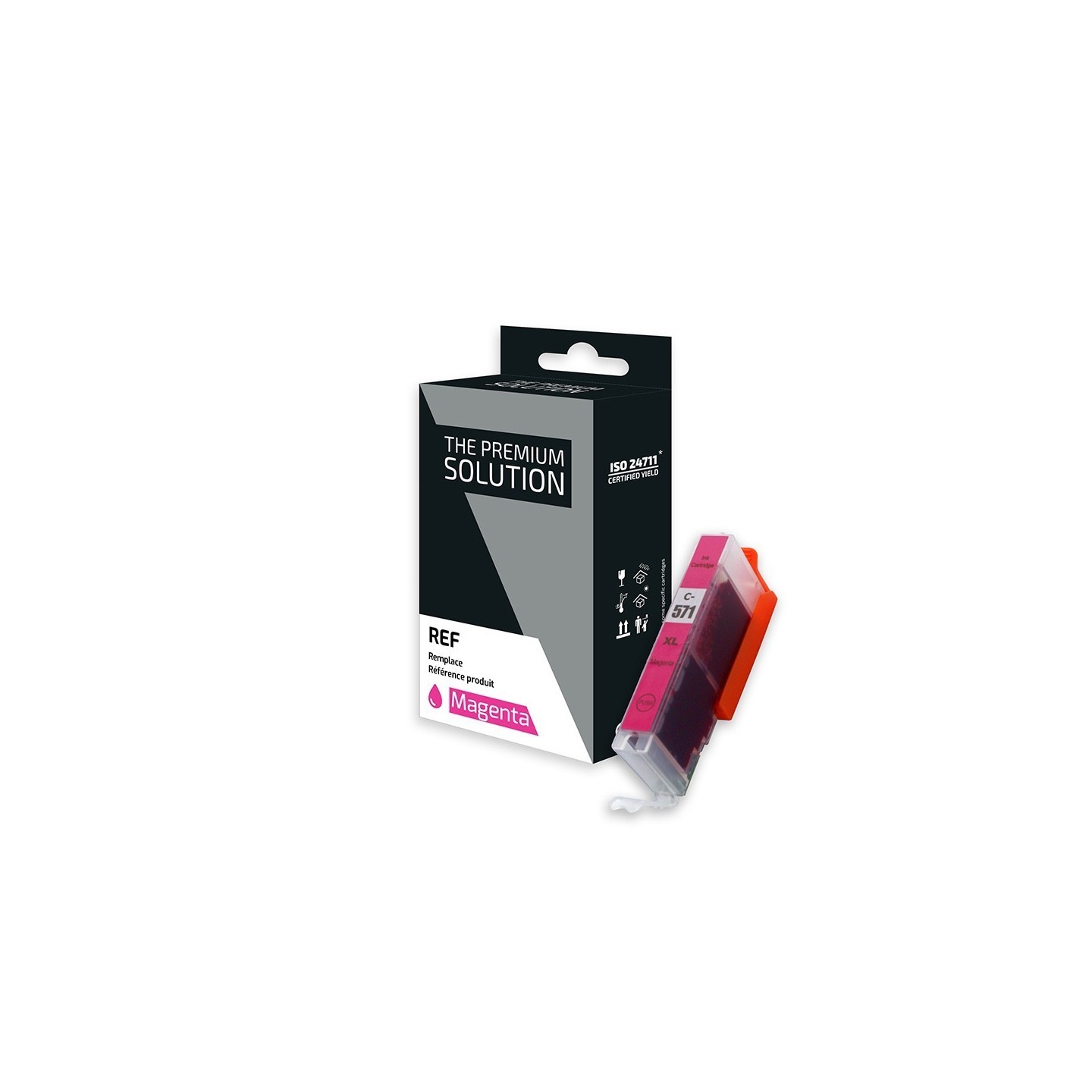 Canon C571XLM Cartouche compatible avec CLI571MXL, 0333C001 - Magenta