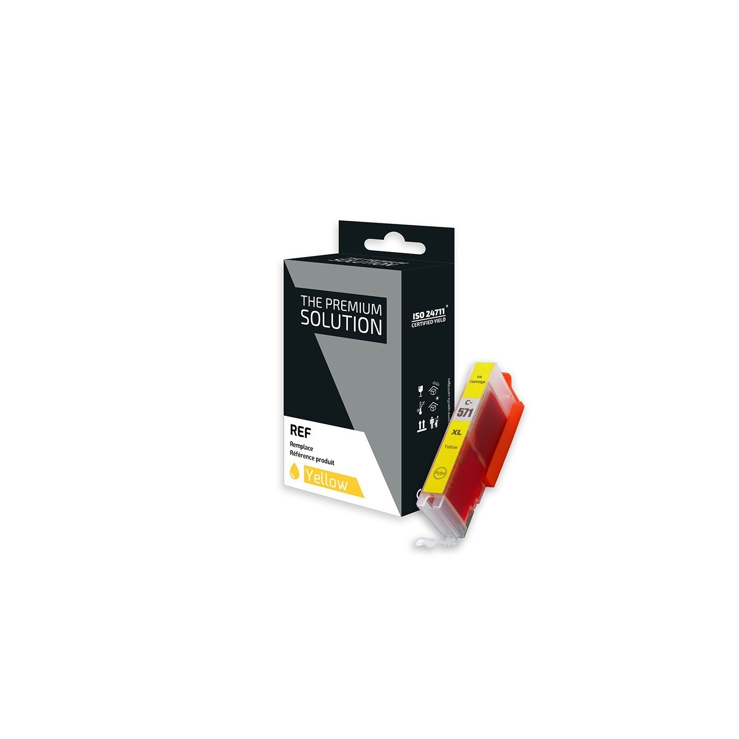 Canon C571XLY Cartouche compatible avec CLI571YXL, 0334C001 - Jaune