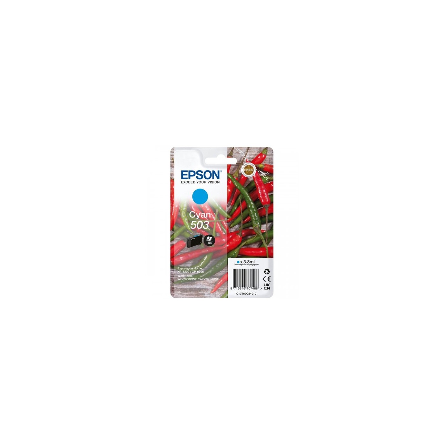 Epson 503 - cartouche originale C13T09Q24010 - Cyan
