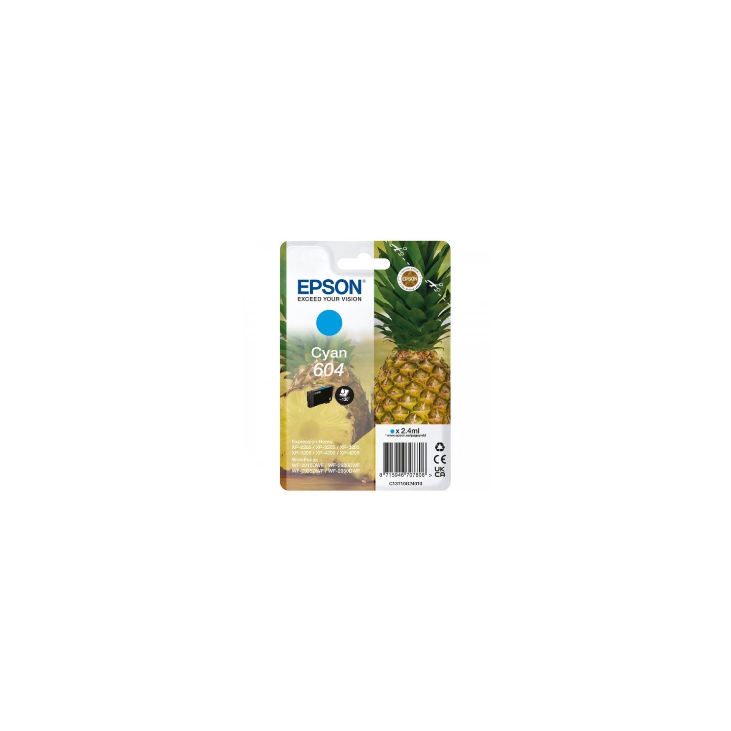 Epson 604 - cartouche originale C13T10G24010 - Cyan