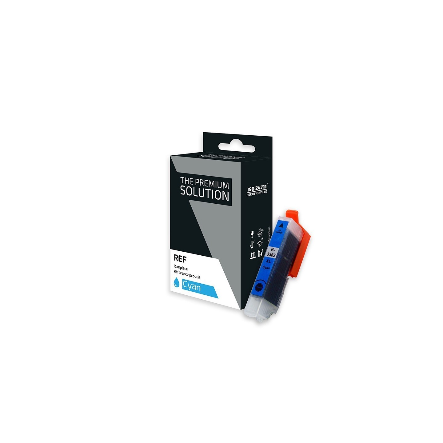 Epson E3362 Cartouche compatible avec C13T33624012 - Cyan