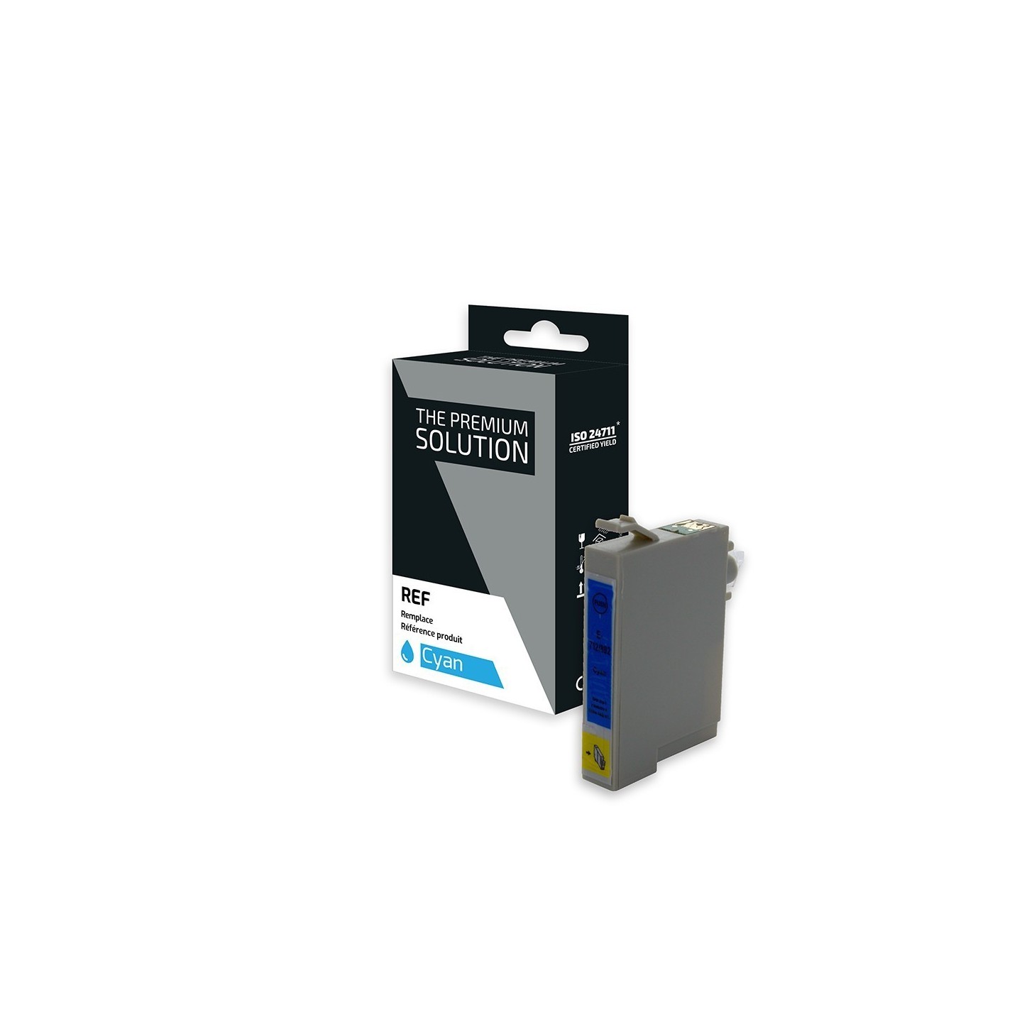 Epson E712 Cartouche compatible avec C13T07124011 - Cyan