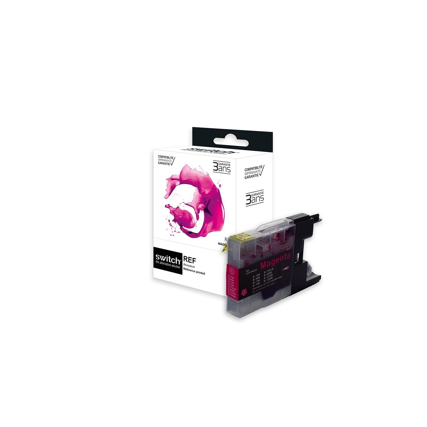 SWITCH Brother B1240XLM Cartouche compatible avec LC1220/1240/1280 - Magenta