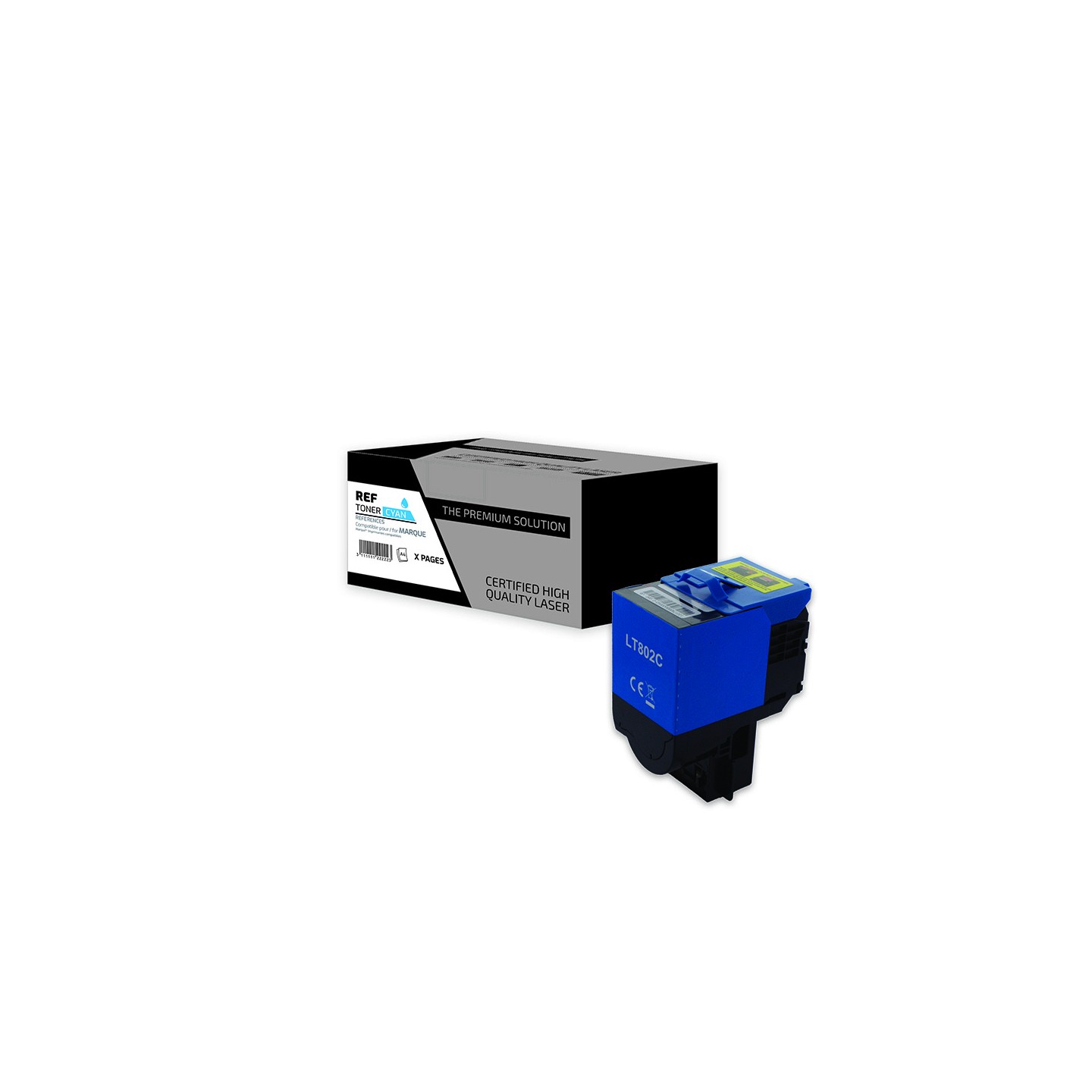 TPS LT802C - Toner compatible avec 80C2SC0 - Cyan