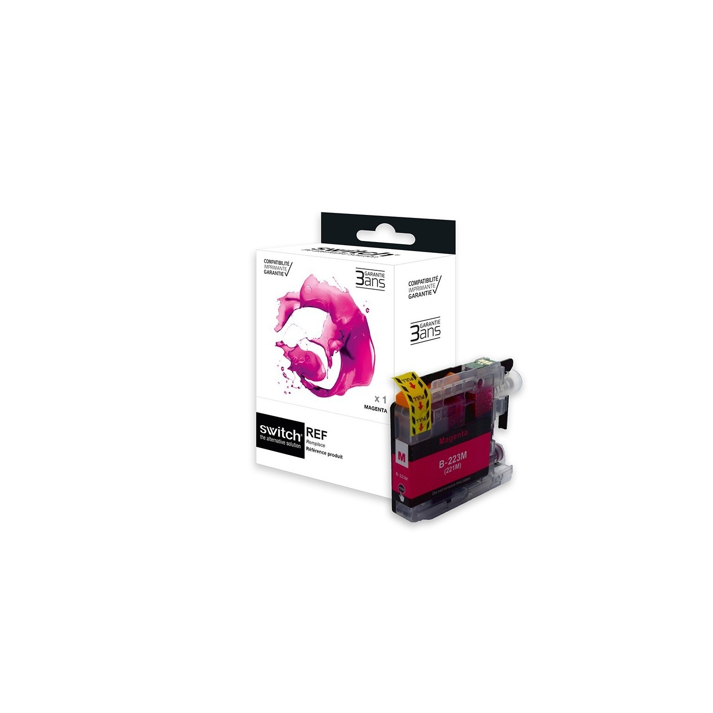 SWITCH Brother B223M Cartouche compatible avec LC223M - Magenta