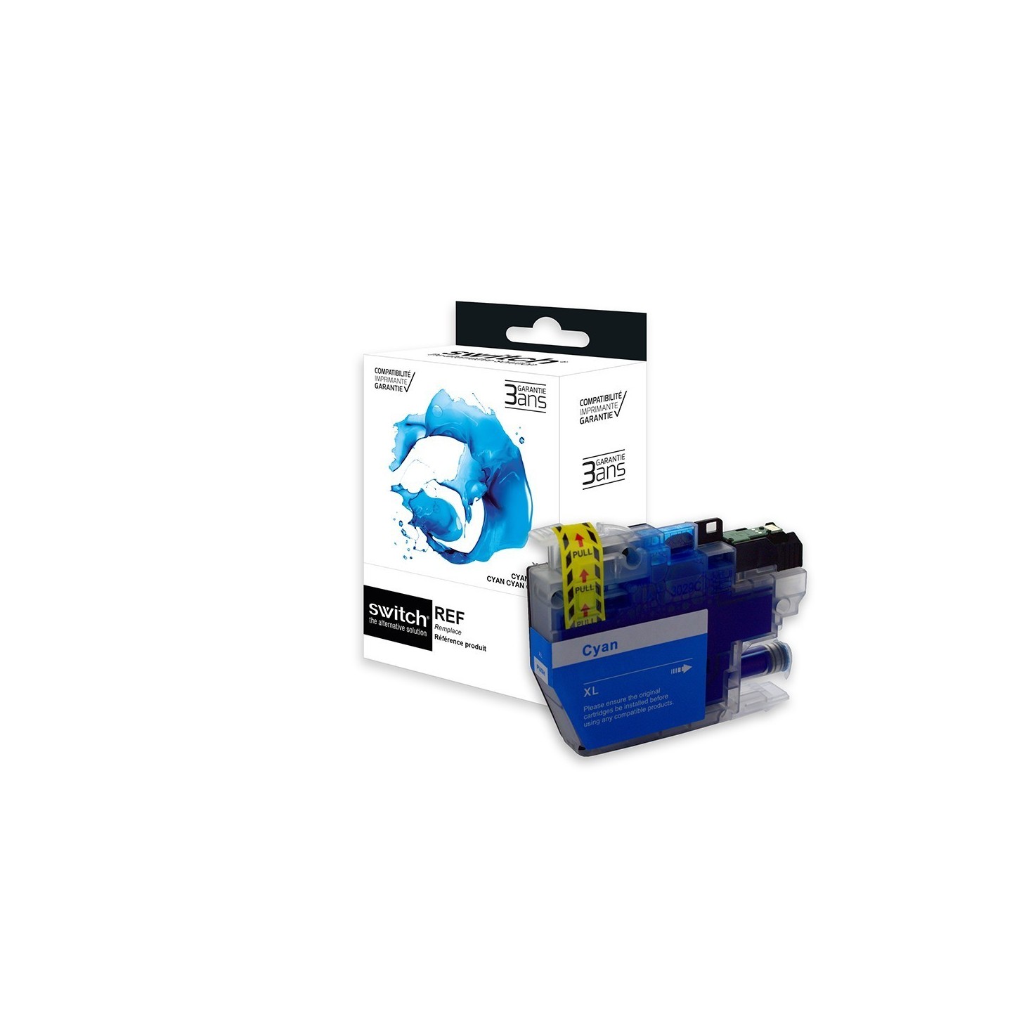 SWITCH Brother B3213C Cartouche compatible avec LC3213 - Cyan