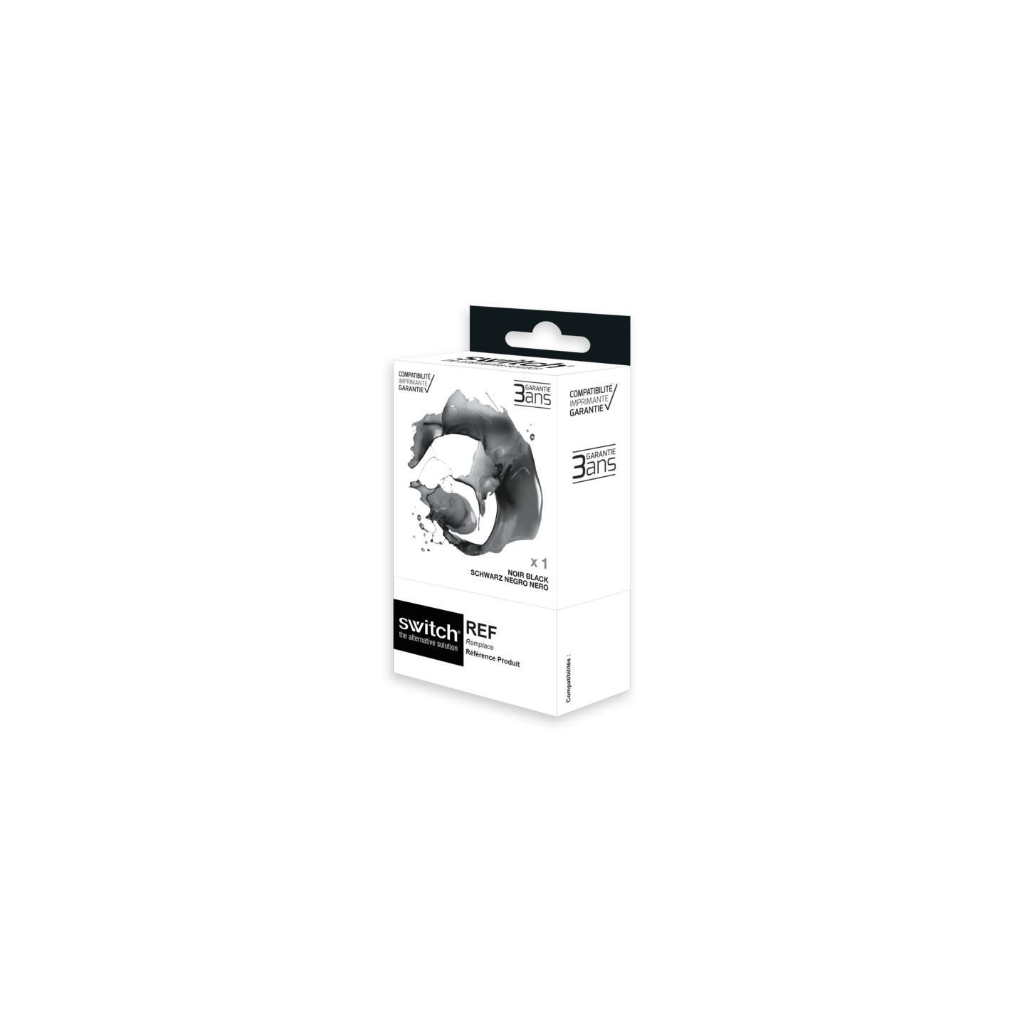 SWITCH Canon C540XL Cartouche compatible avec PG540XL, 5222B005 - Noir