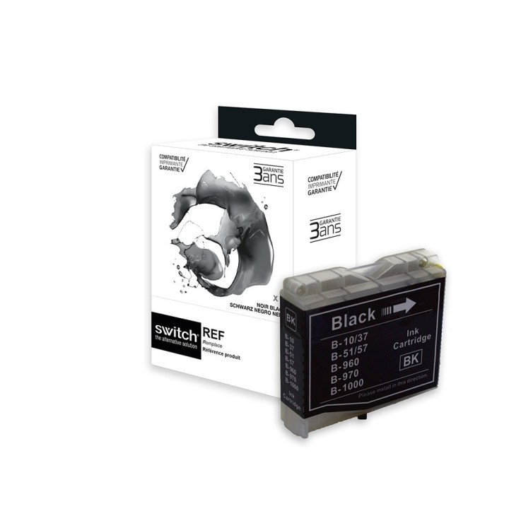 SWITCH Brother B970/1000B Cartouche compatible avec LC970/LC1000B - Noir