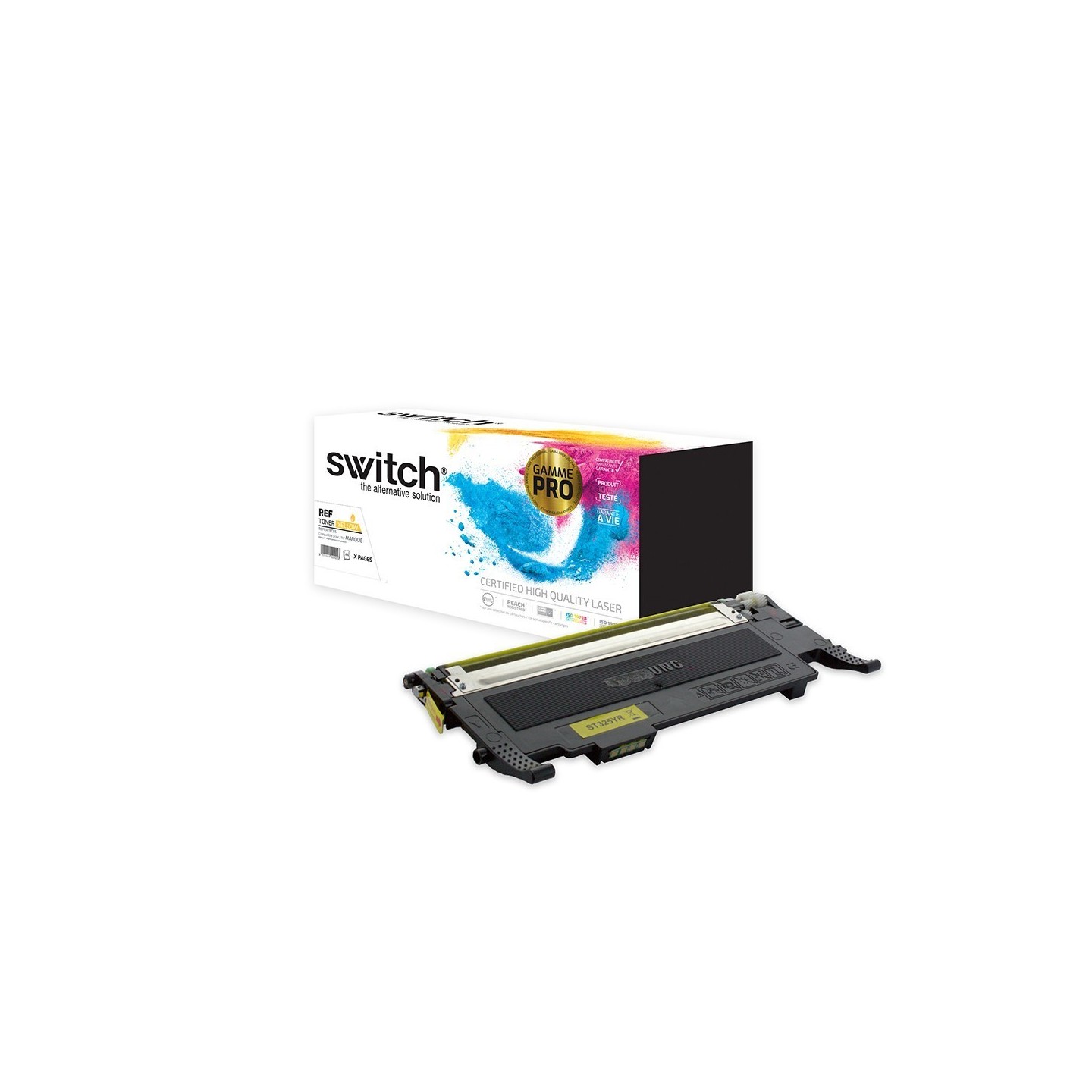 SWITCH Toner 'Gamme PRO' compatible avec CLT-Y4072SELS - Jaune