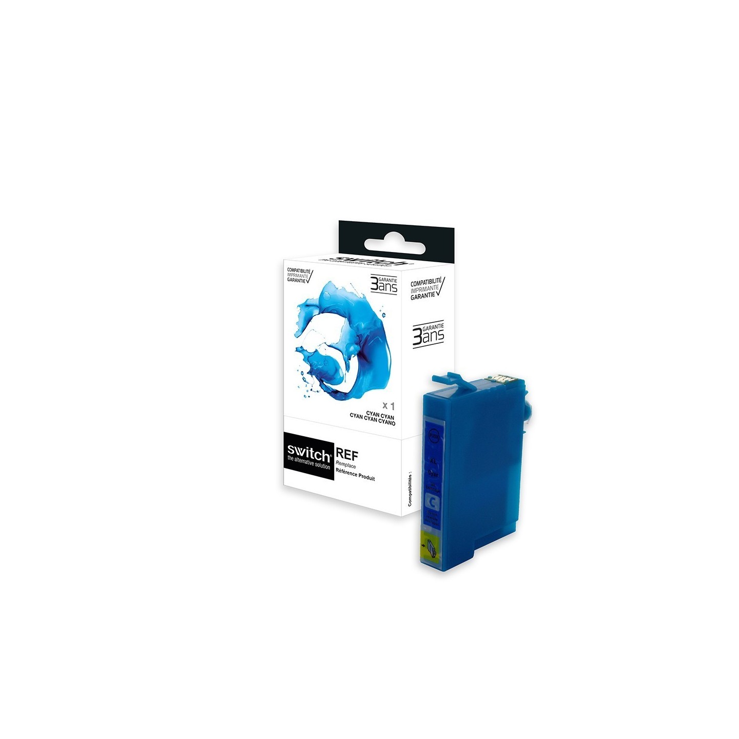 SWITCH Epson E1292 Cartouche compatible avec C13T12924012 - Cyan