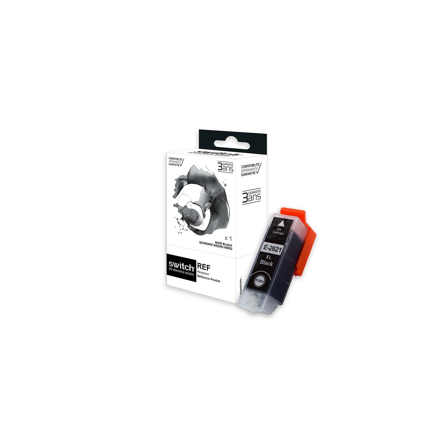 SWITCH Epson E2621 Cartouche compatible avec C13T26214012 - Noir
