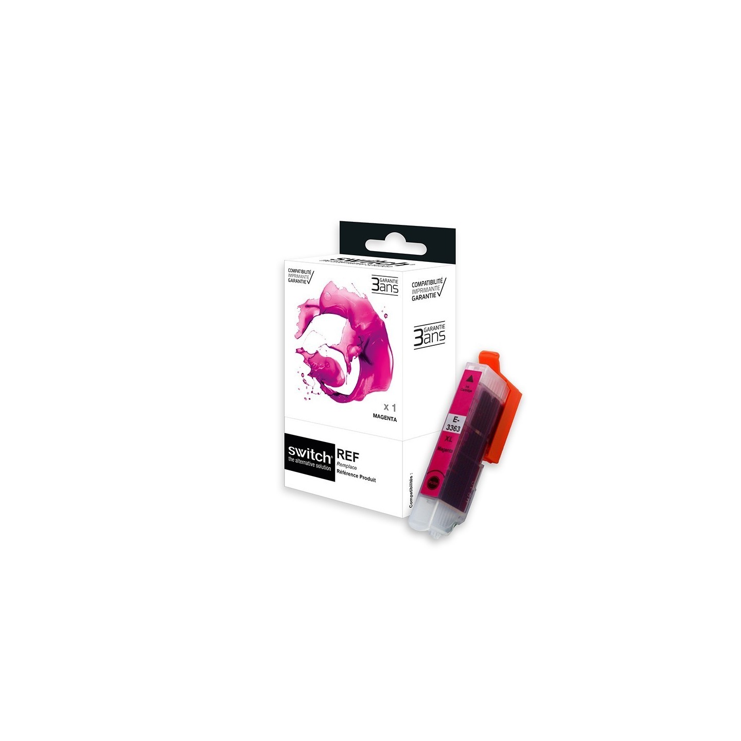 SWITCH Epson E3363 Cartouche compatible avec C13T33634012 - Magenta