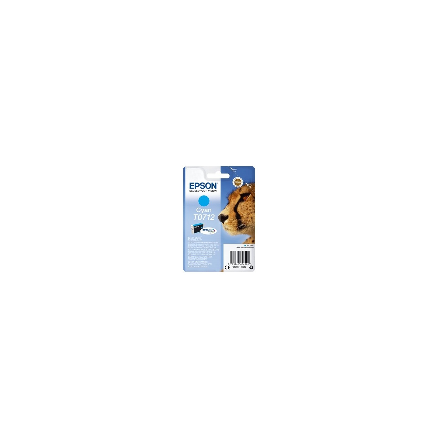 Epson E712 Cartouche originale C13T07124011 - Cyan