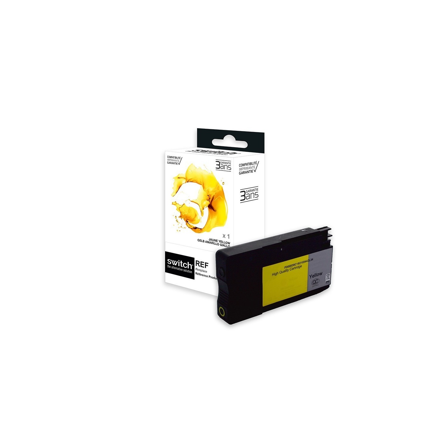 SWITCH hp H933XLY Cartouche compatible avec CN056AE - Jaune