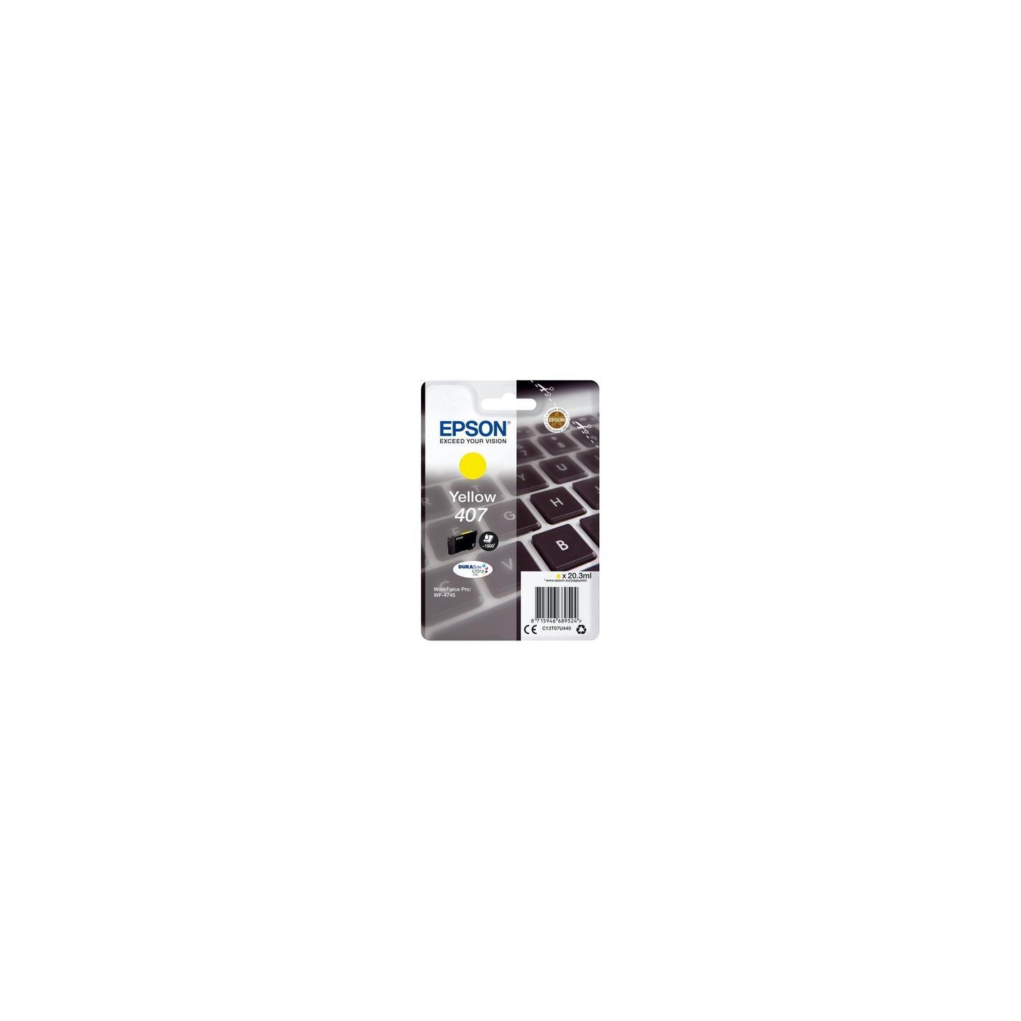 Epson E407Y Cartouche originale C13T07U440 - Jaune