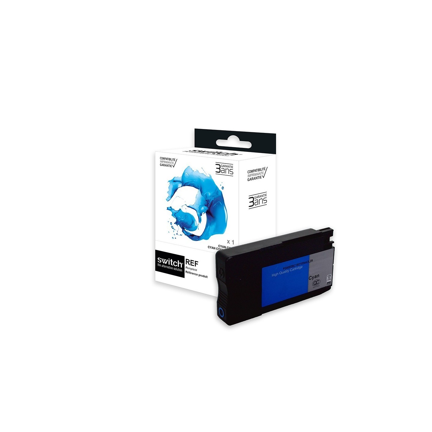 SWITCH hp H951XLC Cartouche compatible avec CN046AE - Cyan