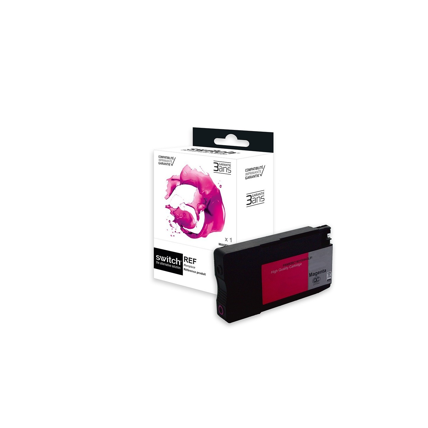 SWITCH hp H951XLM Cartouche compatible avec CN047AE - Magenta