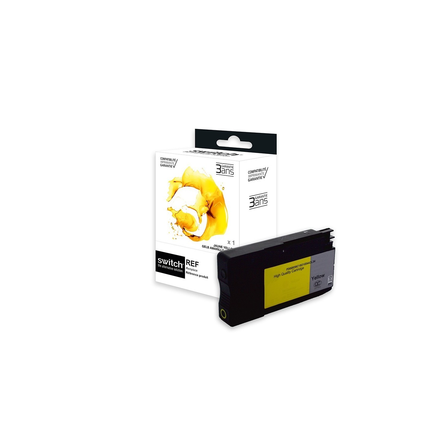 SWITCH hp H951XLY Cartouche compatible avec CN048AE - Jaune