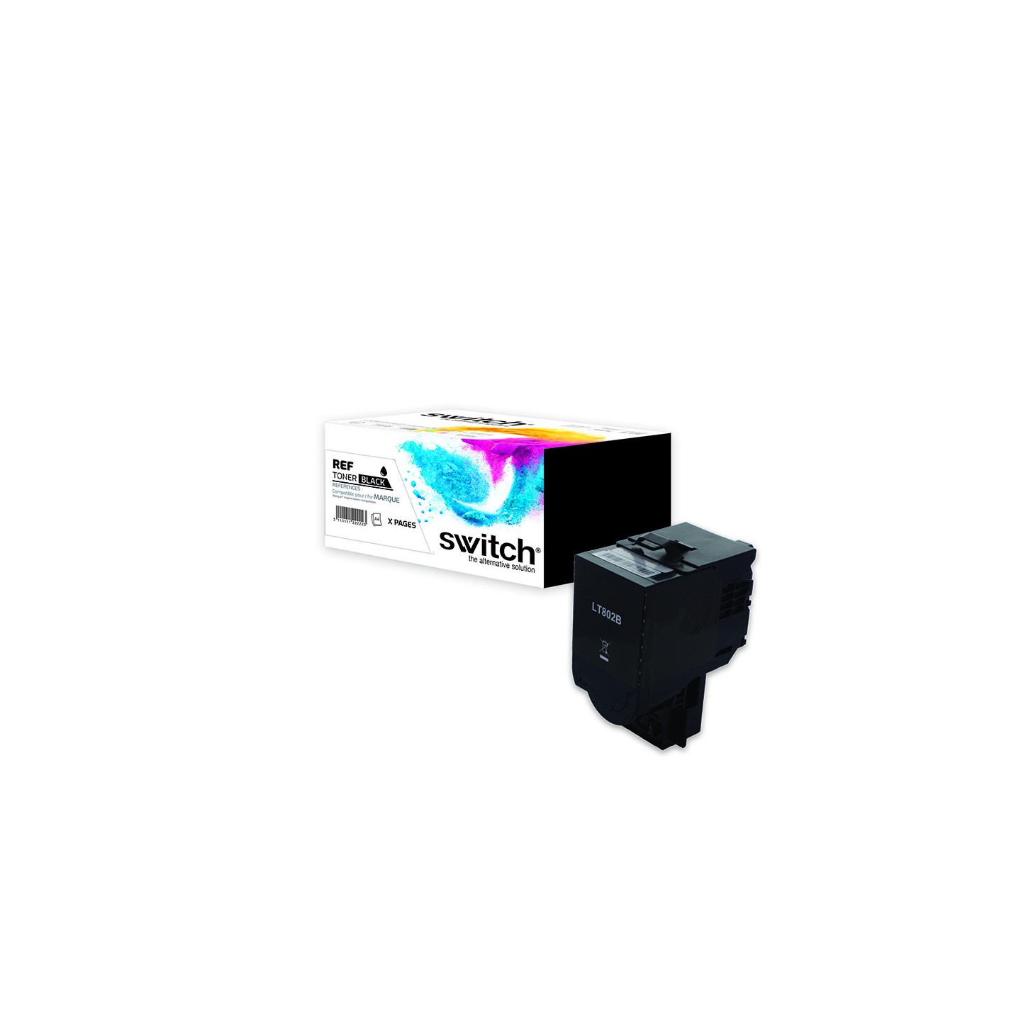 SWITCH Toner compatible avec 80C2SK0 - Noir