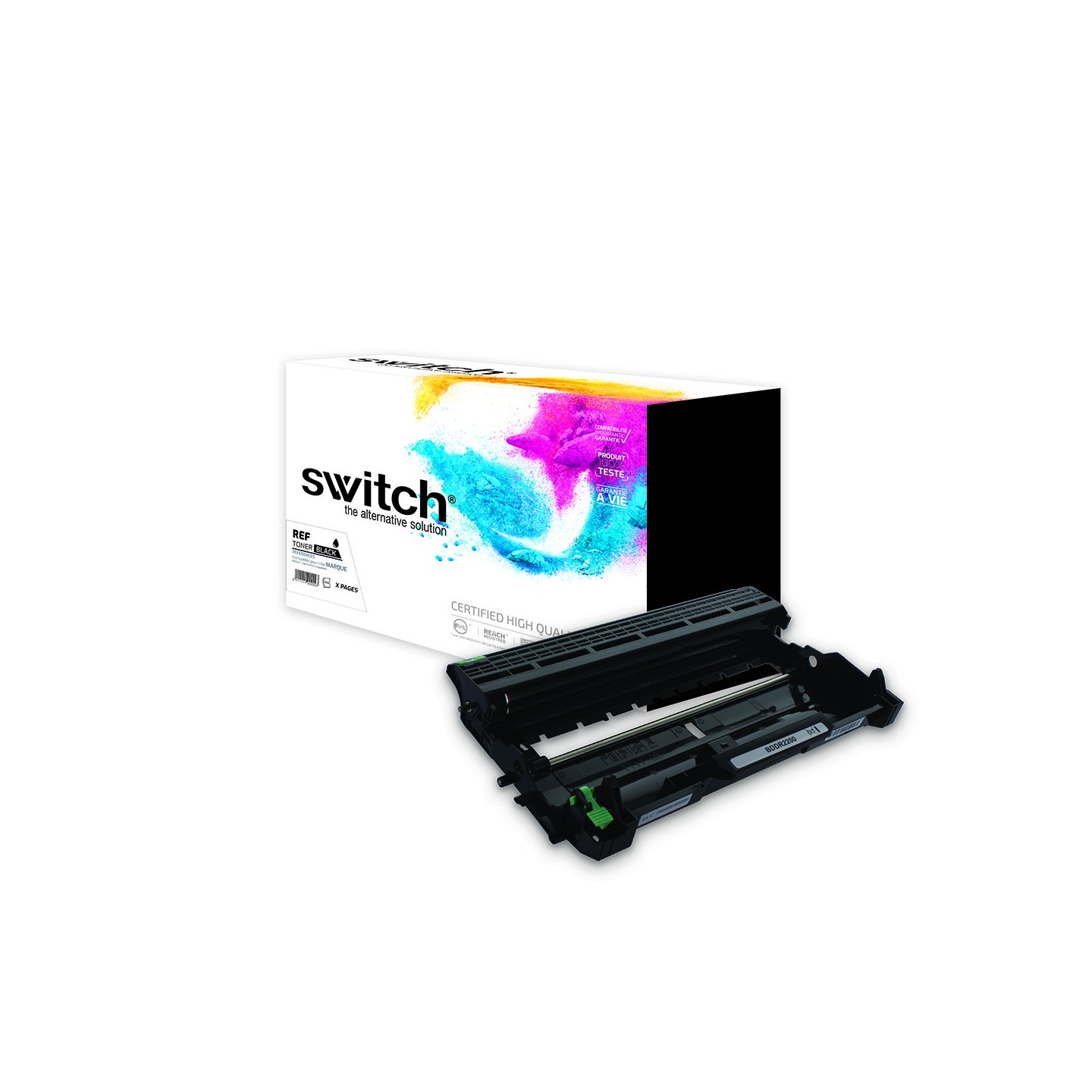 SWITCH BDDR2200 - Tambour compatible avec DR-420, 450, 2200, 2250, 2245, 2641, LD2441 - Noir