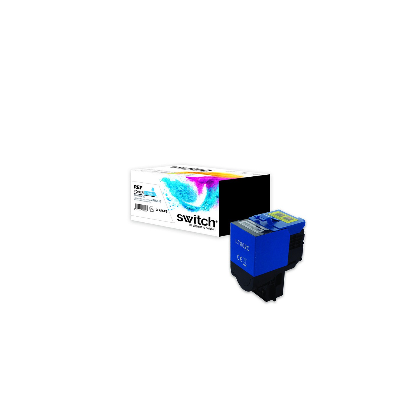 SWITCH Toner compatible avec 80C2SC0 - Cyan