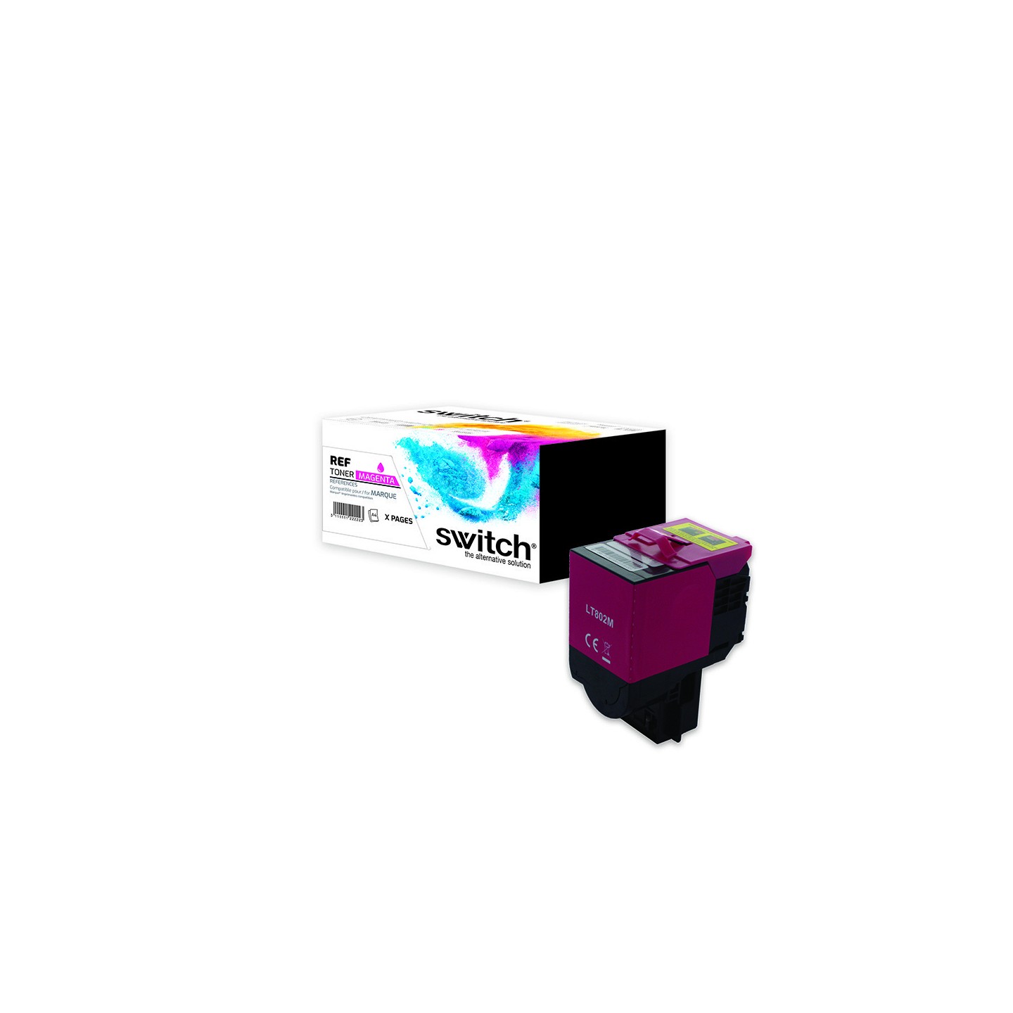 SWITCH Toner compatible avec 80C2SM0 - Magenta