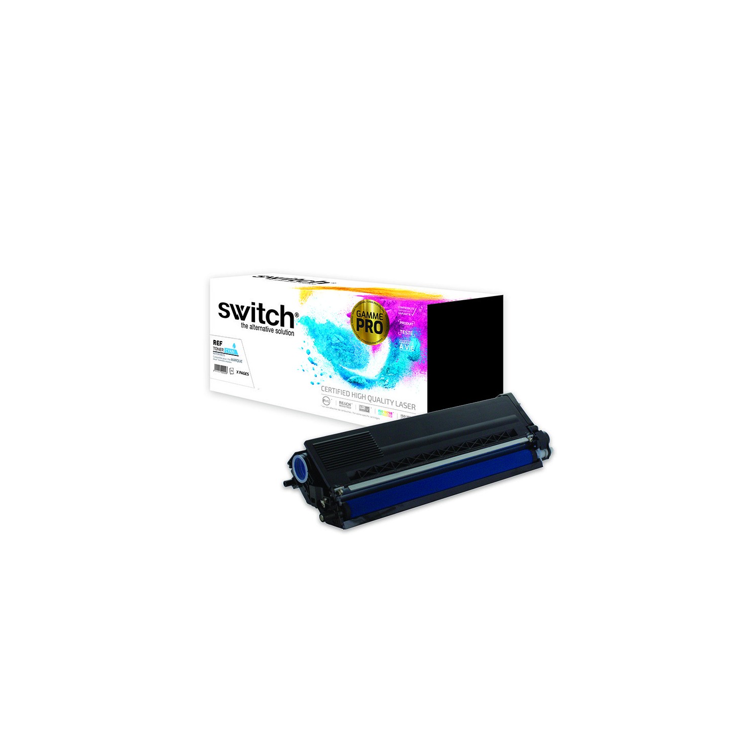 SWITCH Toner 'Gamme PRO' compatible avec TN-320, TN-325 - Cyan