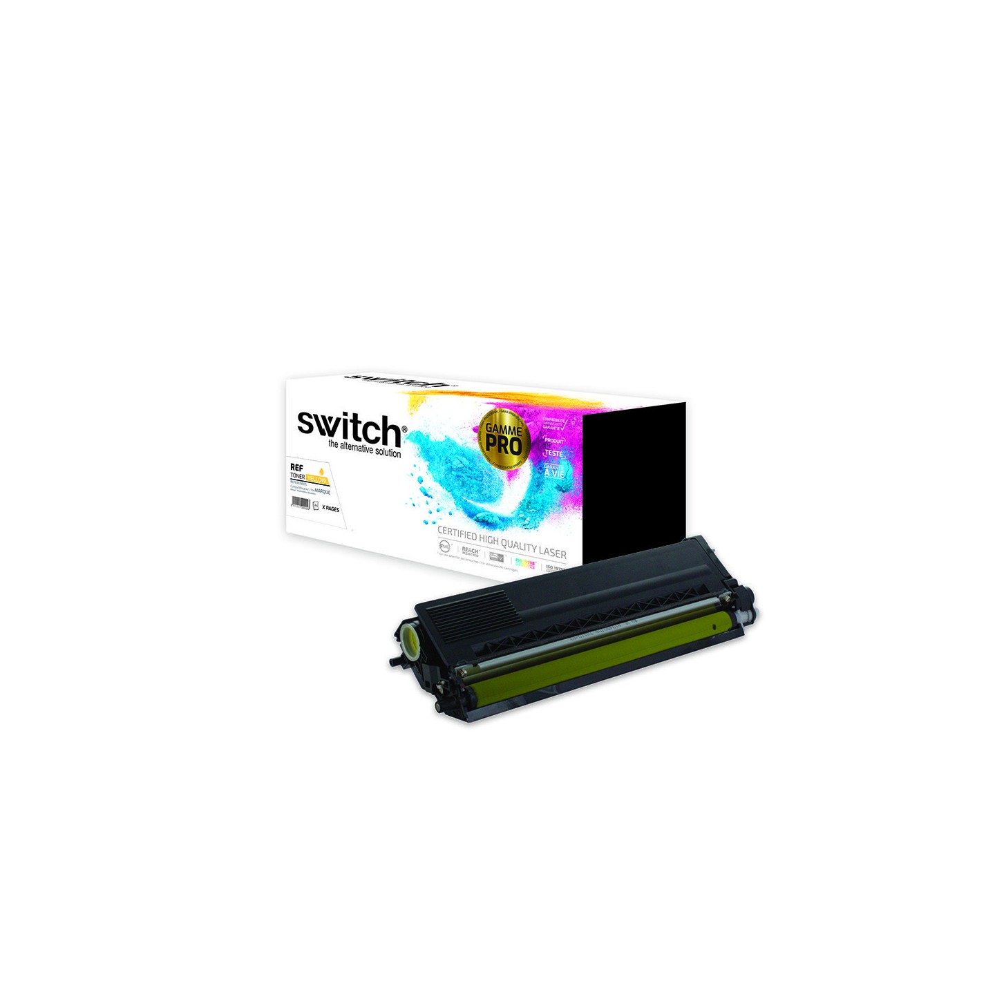 SWITCH Toner 'Gamme PRO' compatible avec TN-320, TN-325 - Jaune