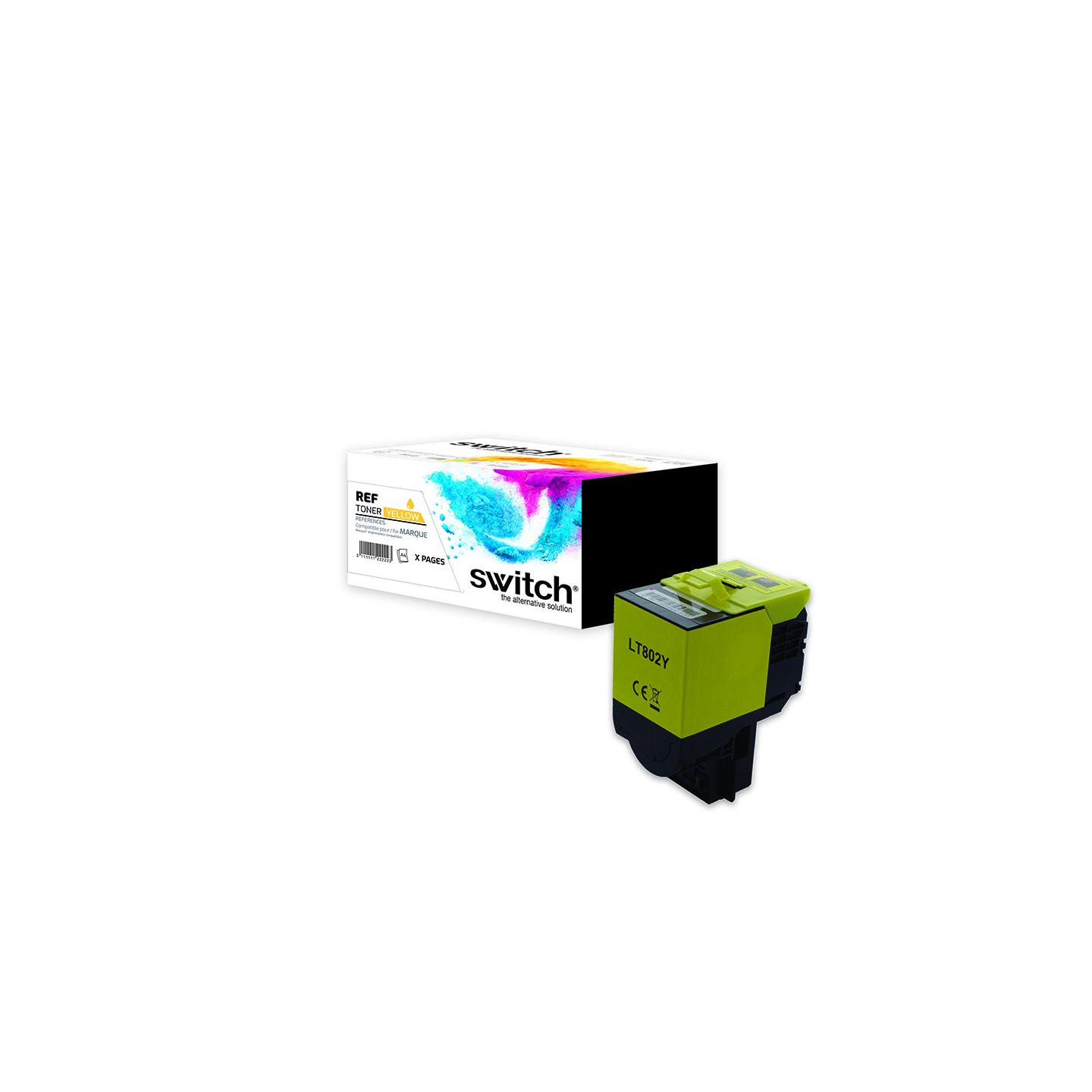 SWITCH Toner compatible avec 80C2SY0 - Jaune