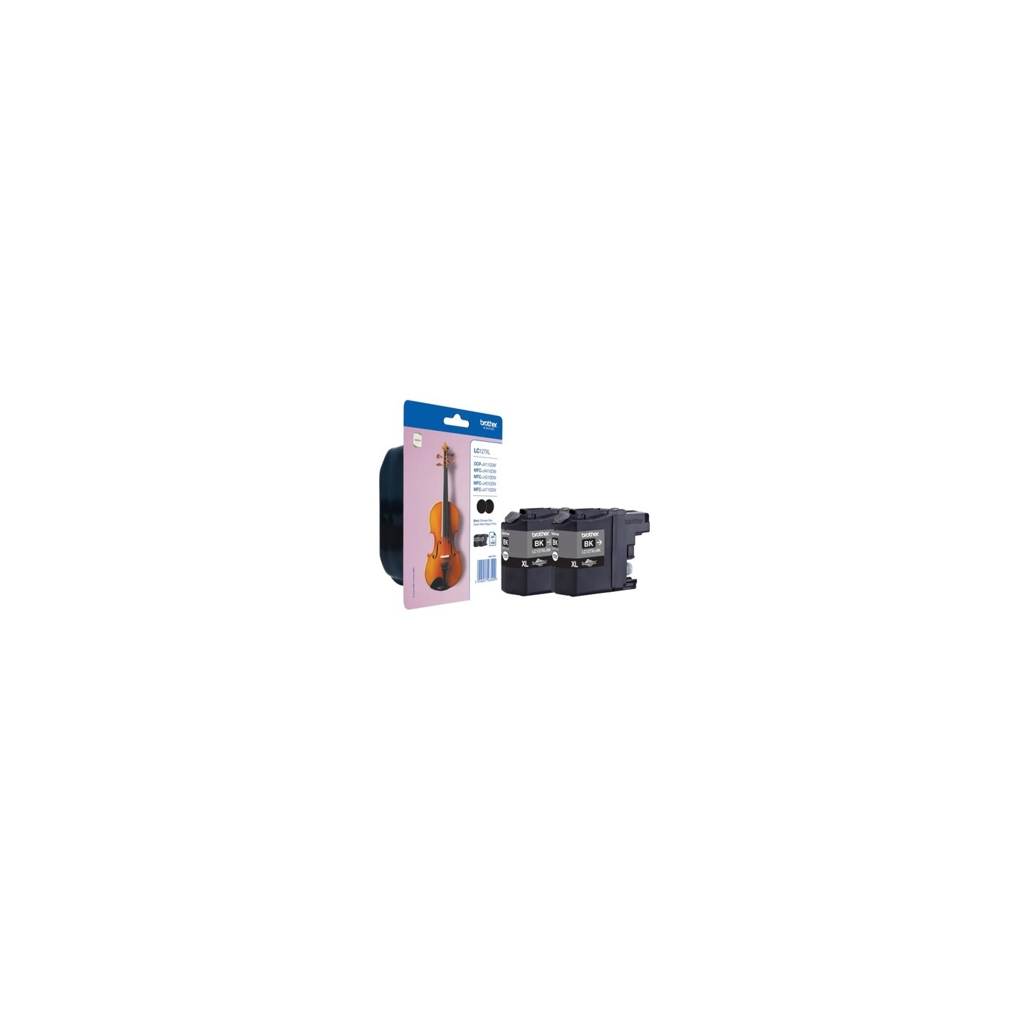 Brother KLC127XL Pack x 2 original LC127XLBKBP2 - Noir