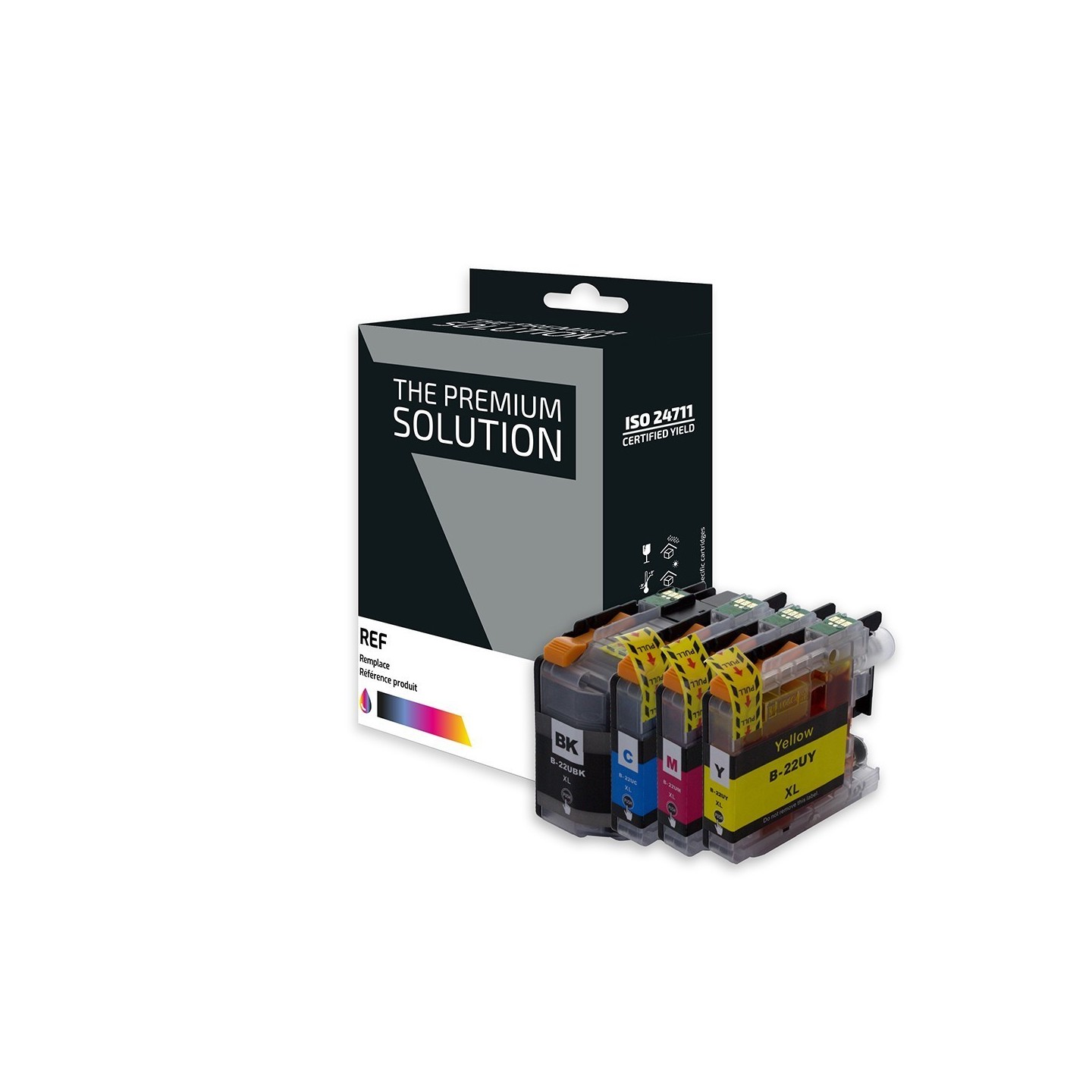 Brother B22UB/CL Pack x 4 compatible avec LC22U - Noir Cyan Magenta Jaune