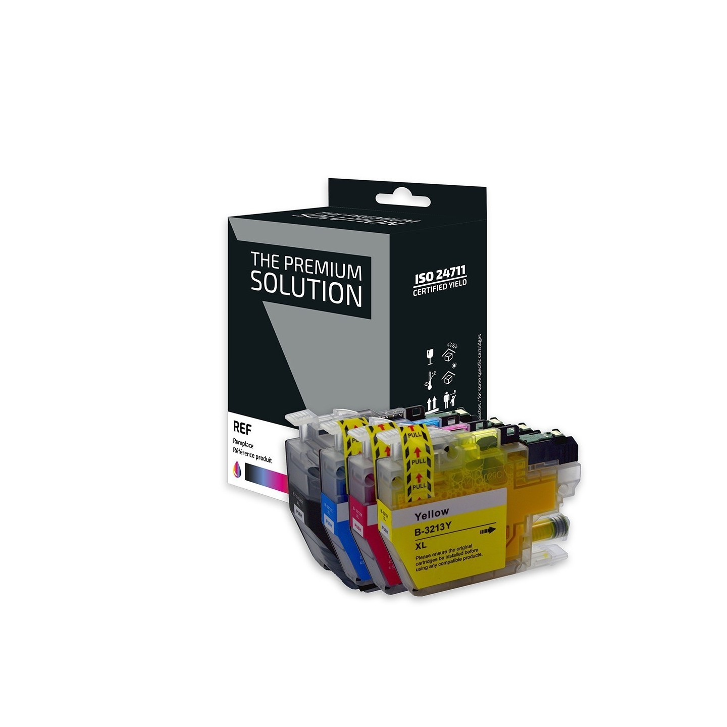 Brother B3213B/CL Pack x 4 compatible avec LC3213 - Noir Cyan Magenta Jaune