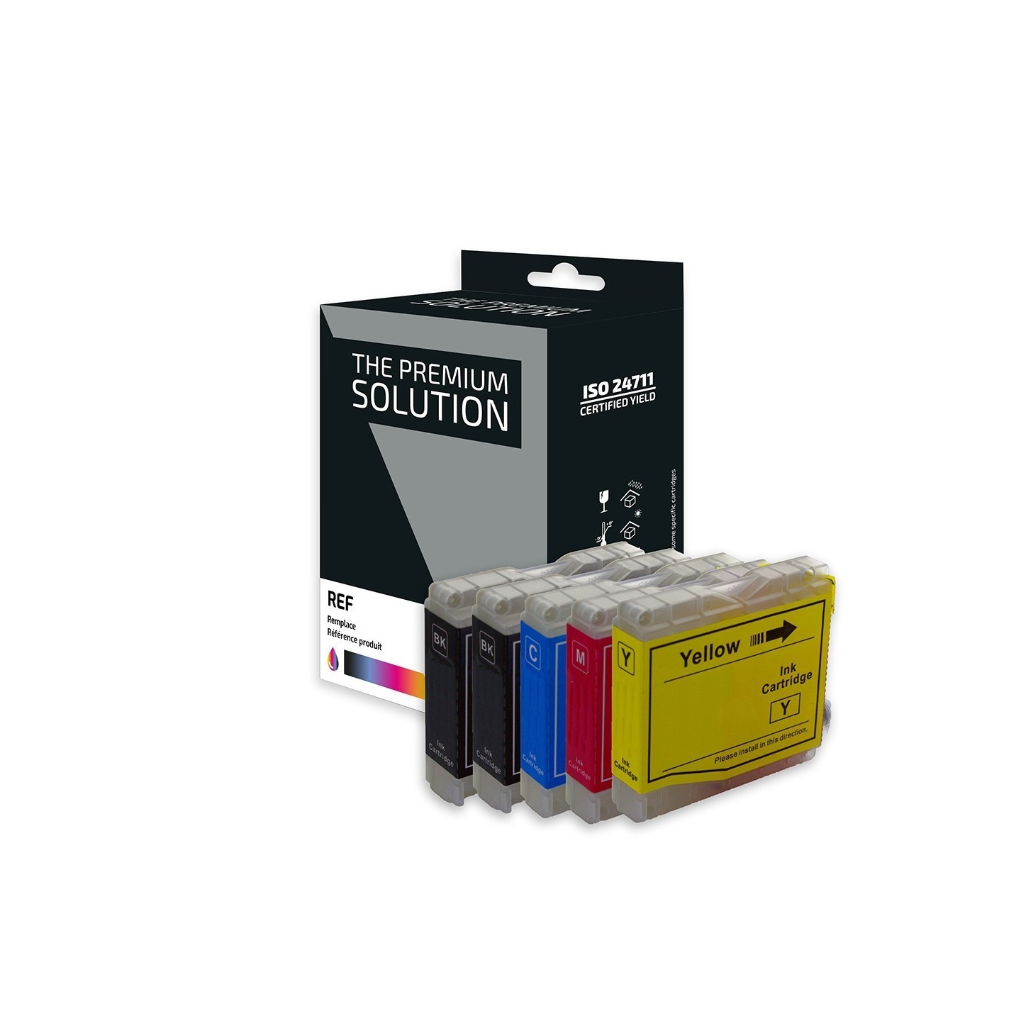 Brother B985 Pack x 5 compatible avec LC985 - Noir Cyan Magenta Jaune