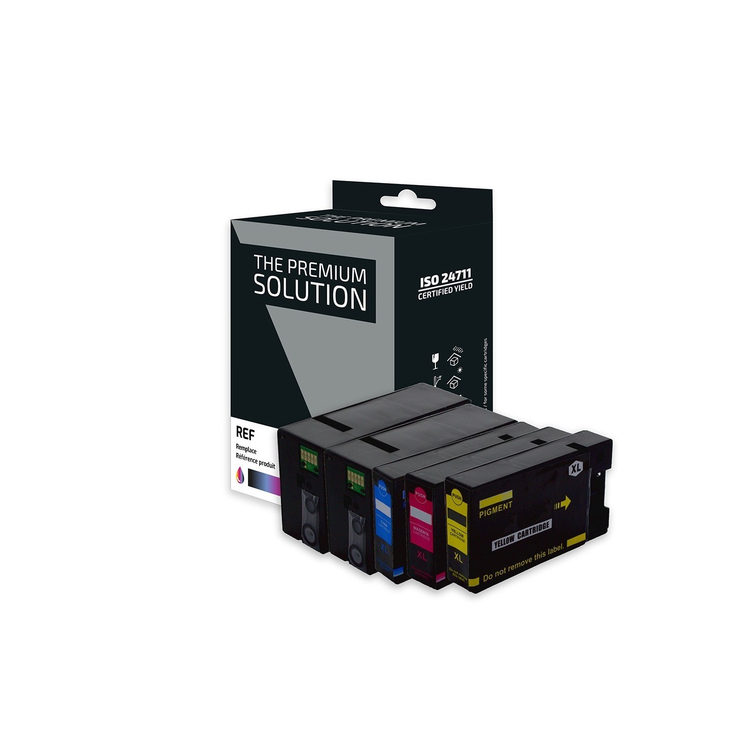 Canon C2500XL Pack x 5 compatible avec PGI-2500, 9254B001, 9265B001, 9266B001, 9266B001 - Noir Cyan Magenta Jaune