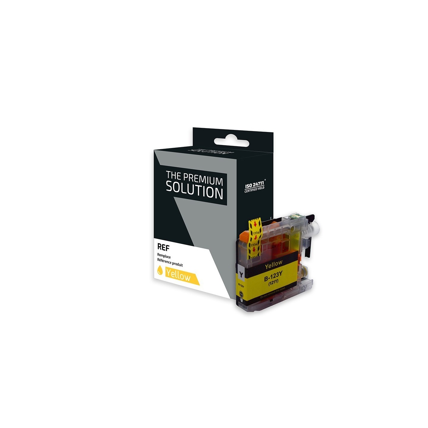 Brother B123Y Cartouche compatible avec LC121/123Y - Jaune
