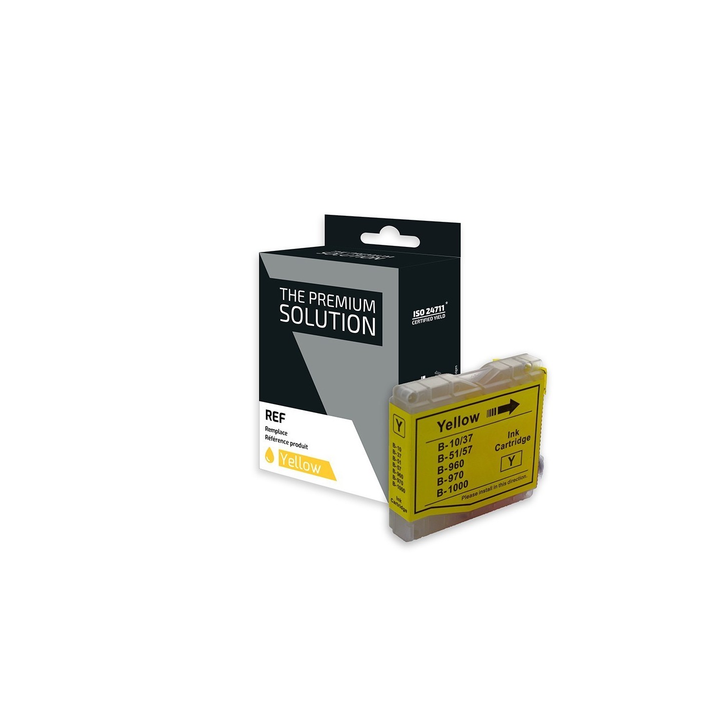 Brother B970/1000Y Cartouche compatible avec LC970/LC1000Y - Jaune