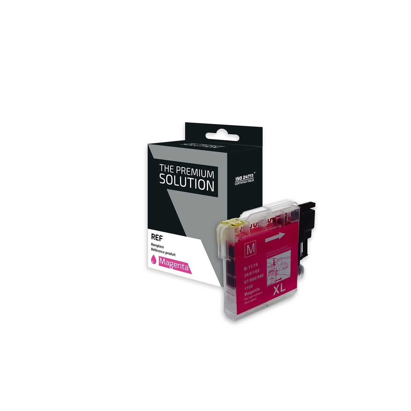 Brother B980/1100M Cartouche compatible avec LC980/LC1100M - Magenta