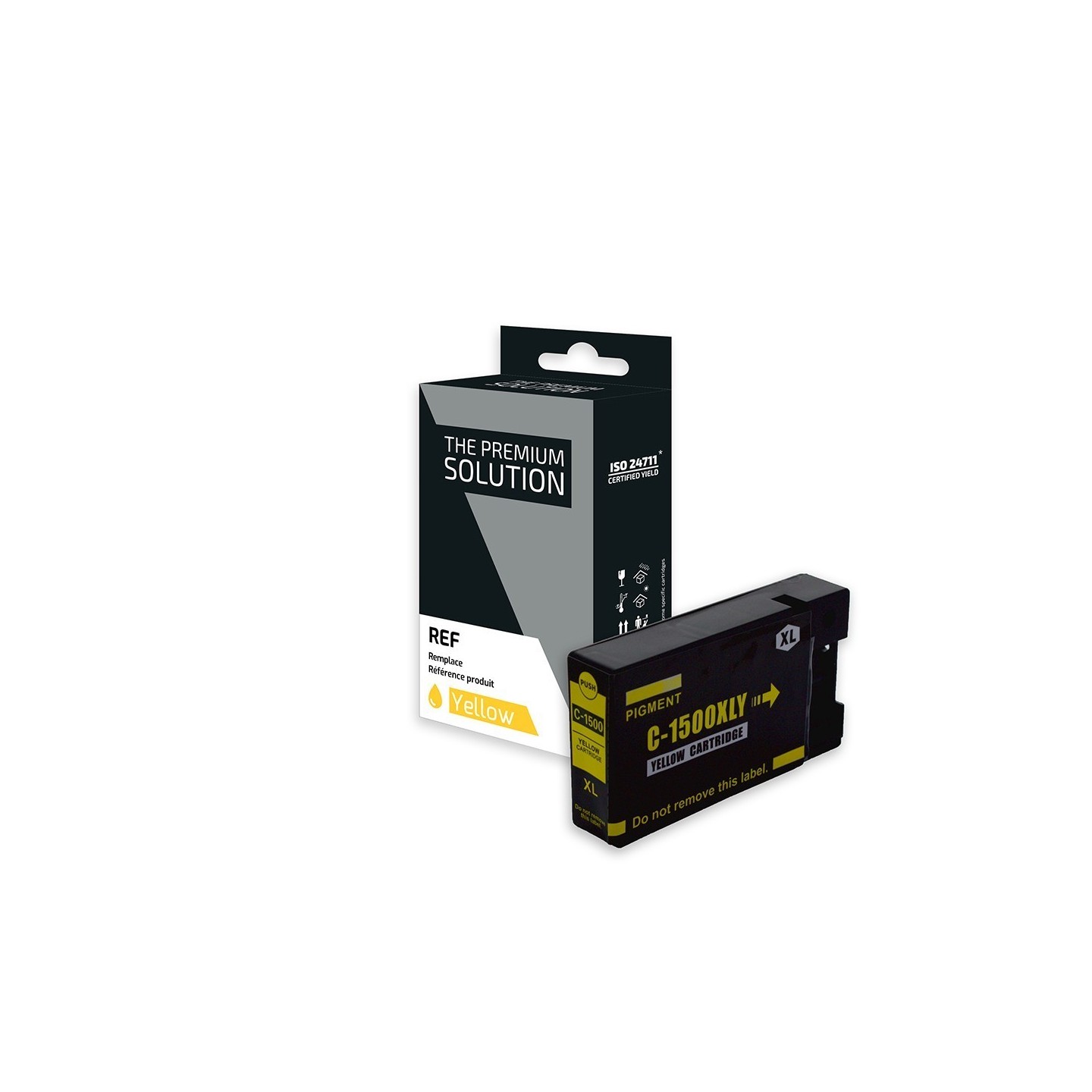 Canon C1500XLY Cartouche compatible avec PG-1500, 9195B001 - Jaune