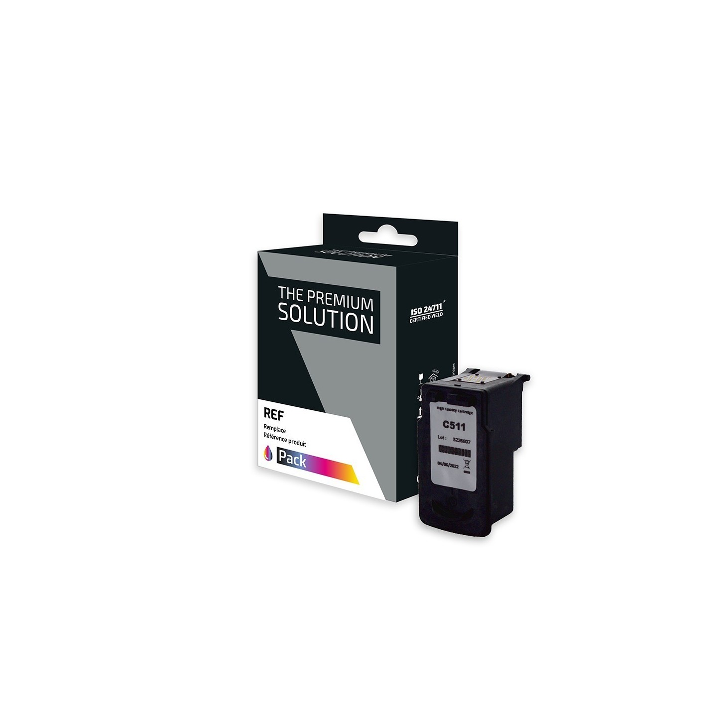 Canon C511 Cartouche compatible avec CL511, 2972B001 - Tricolor