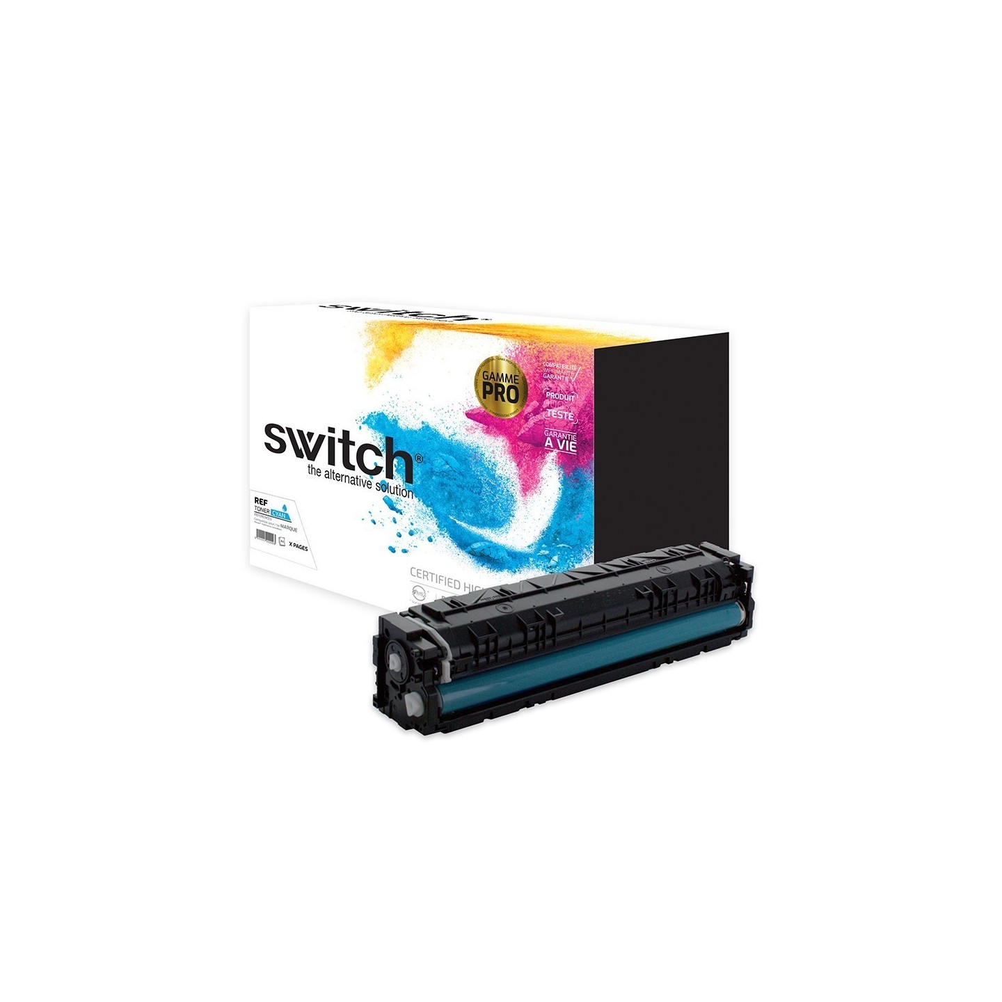 SWITCH Toner 'Gamme PRO' compatible avec CF401X, 201X - Cyan