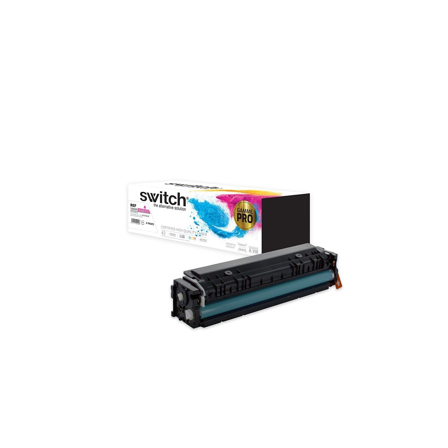 SWITCH Toner 'Gamme PRO' compatible avec CF543A, 203A - Magenta