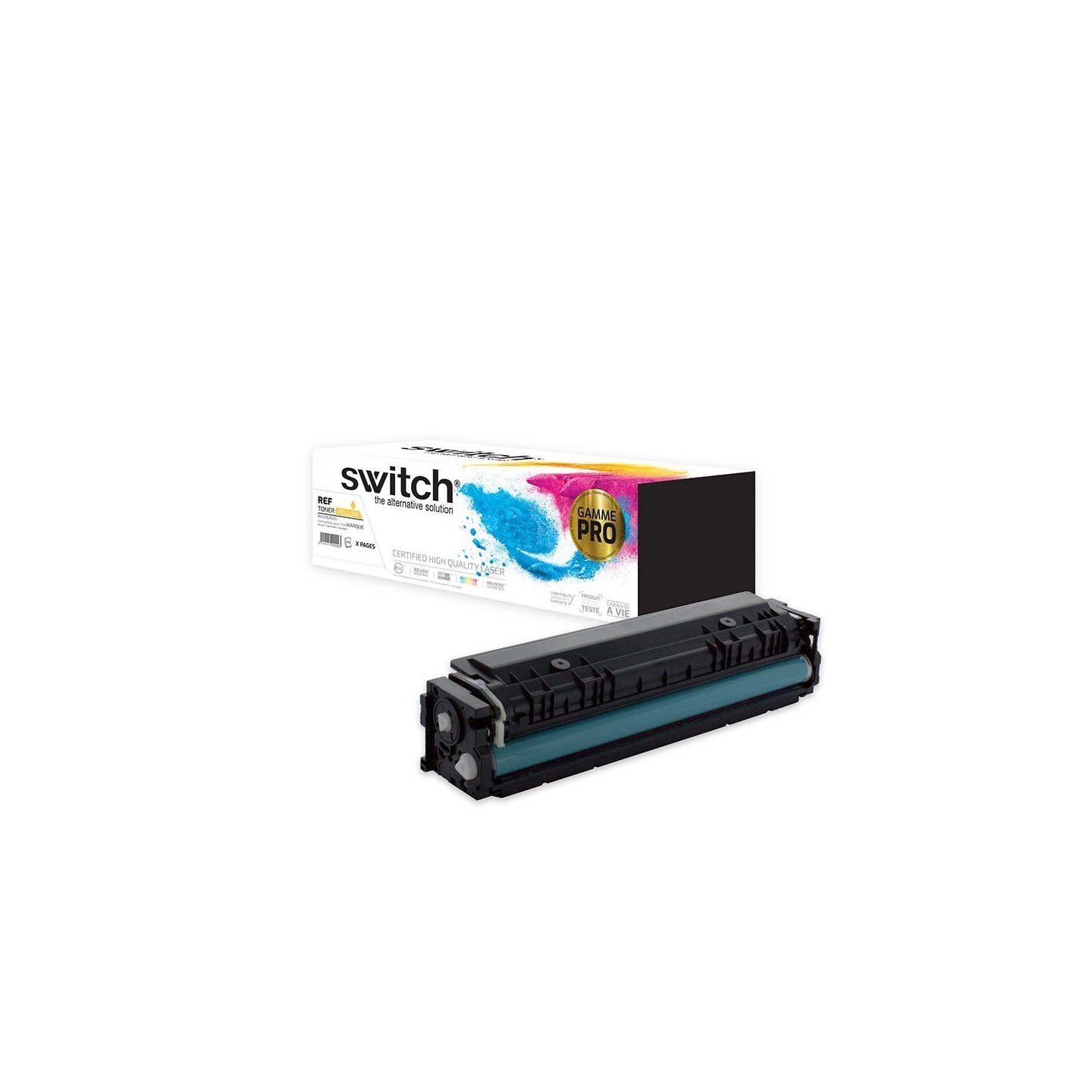 SWITCH Toner 'Gamme PRO' compatible avec CF542X, 203X - Jaune