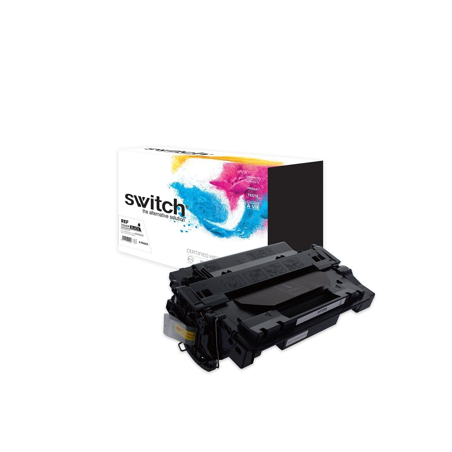 SWITCH Toner compatible avec CE255A, 55A, 724 - Noir