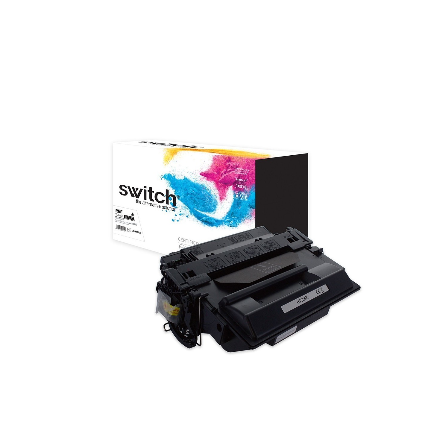SWITCH Toner compatible avec CE255X, 55X, 724H - Noir