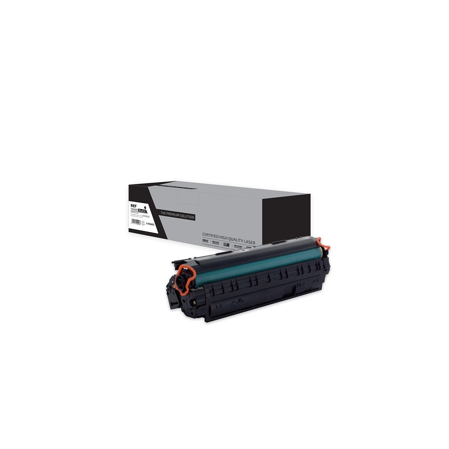 TPS HT285/CRG725 - Toner compatible avec CE285A, 85A, CRG125, 325, 725, 925 - Noir
